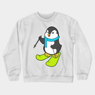 Penguin as Skier with Ski Crewneck Sweatshirt